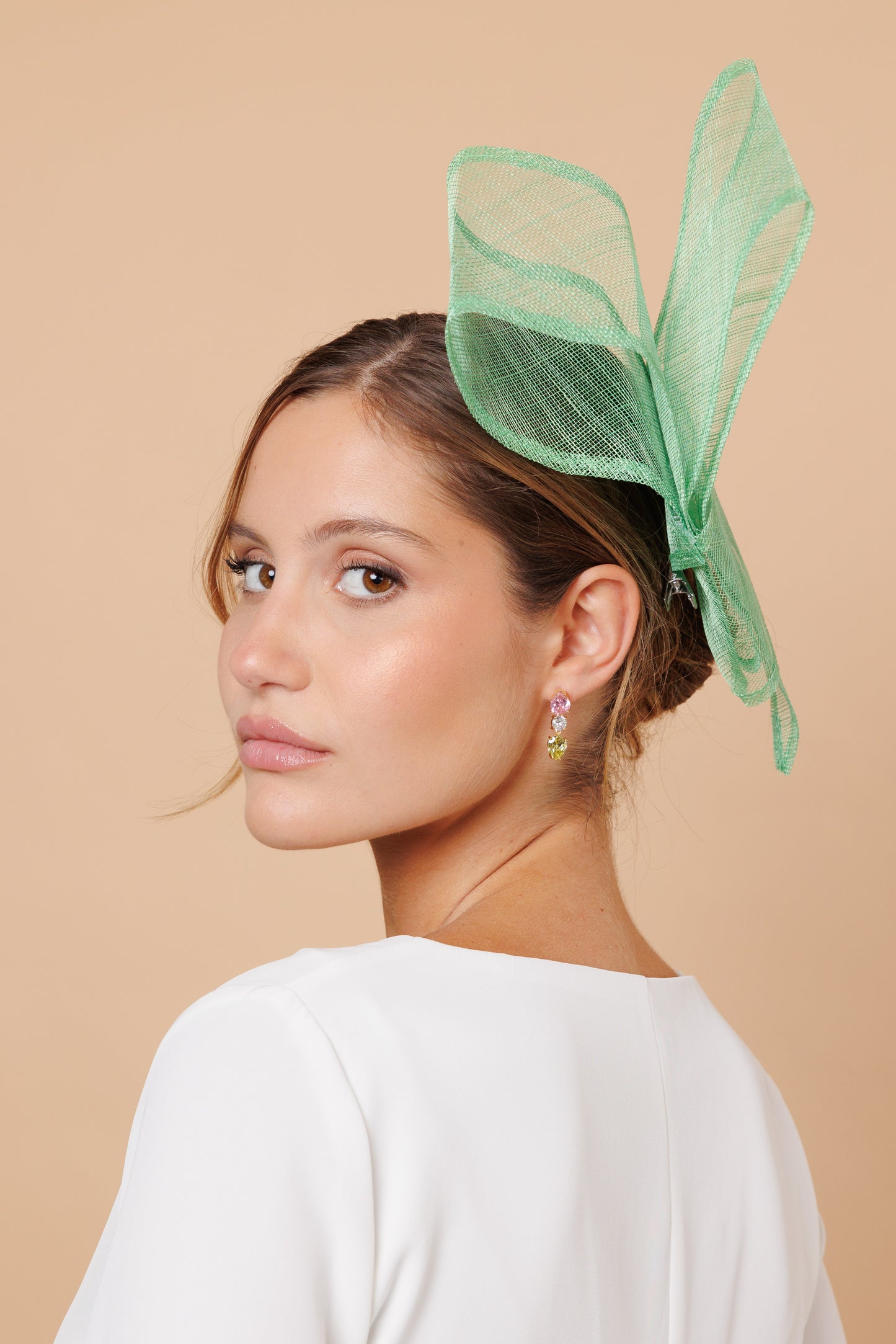 Tocado Pleat verde