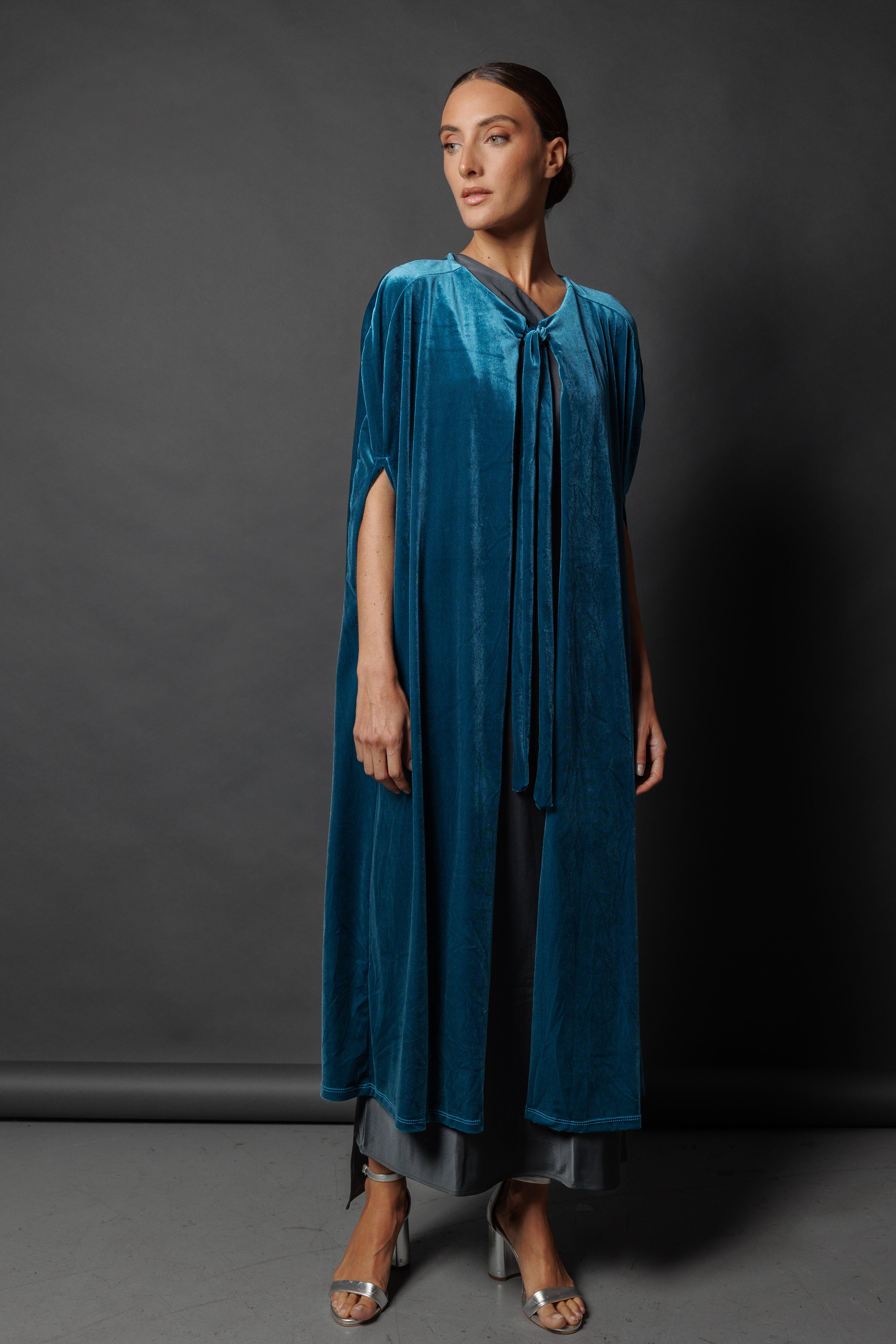 Capa de terciopelo Larga Petróleo