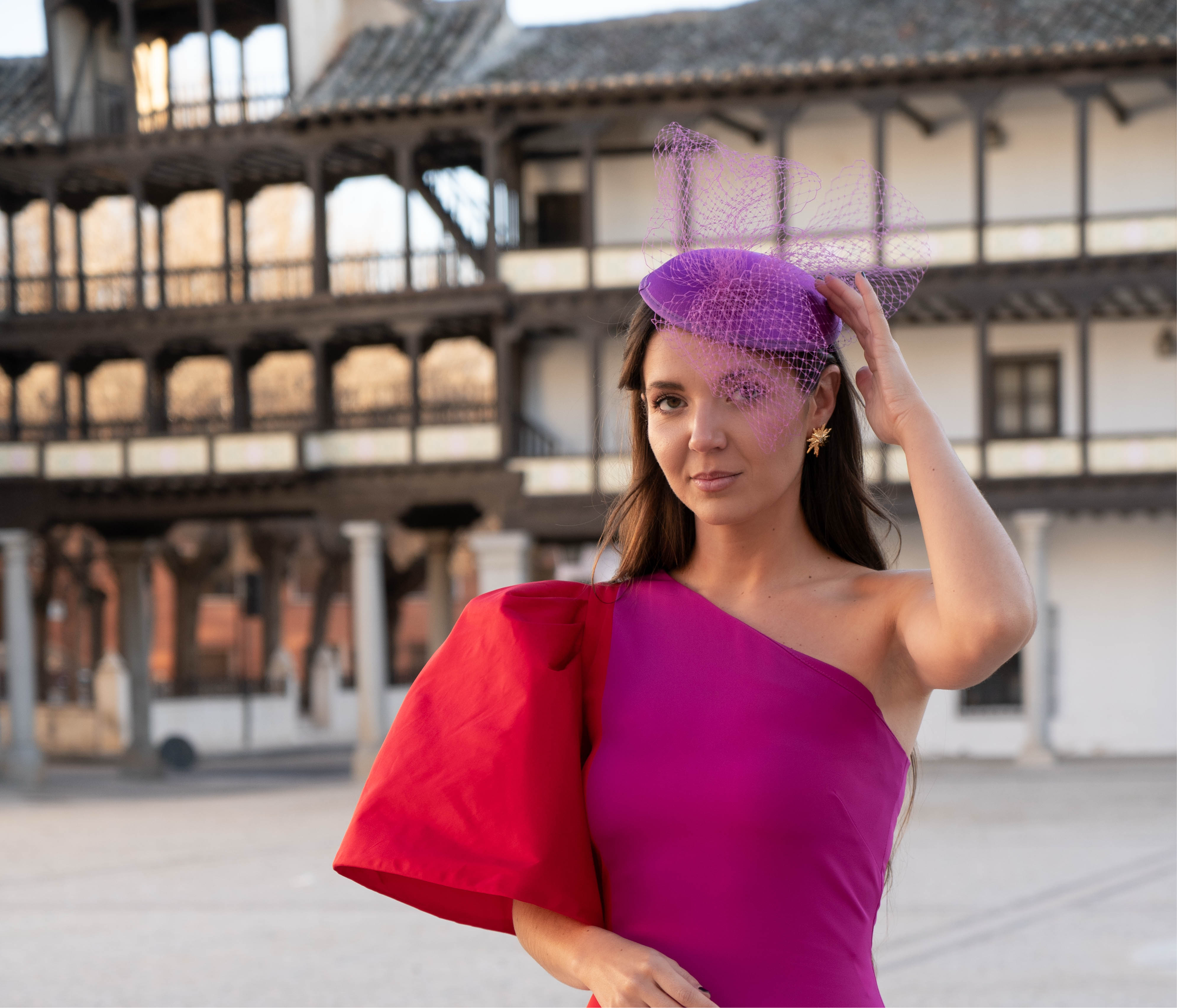 Tocado Zalia buganvilla