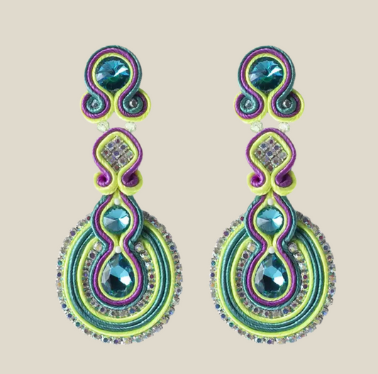 Pendientes Alcázar verde