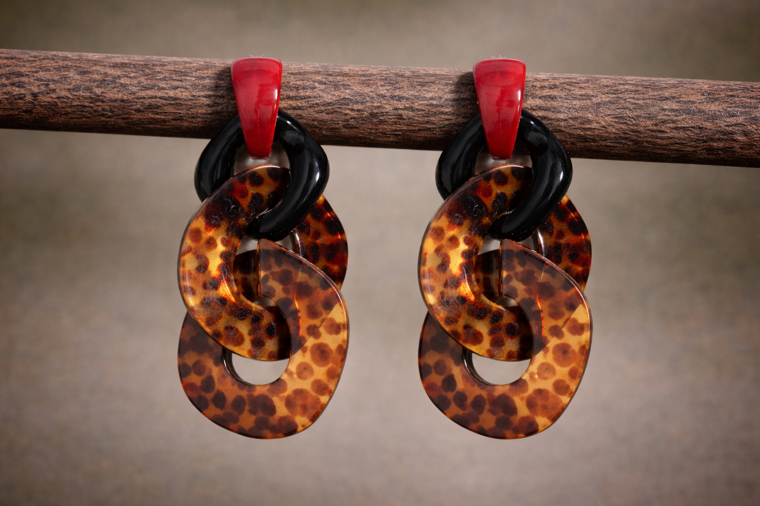 Pendientes Voramar animal print