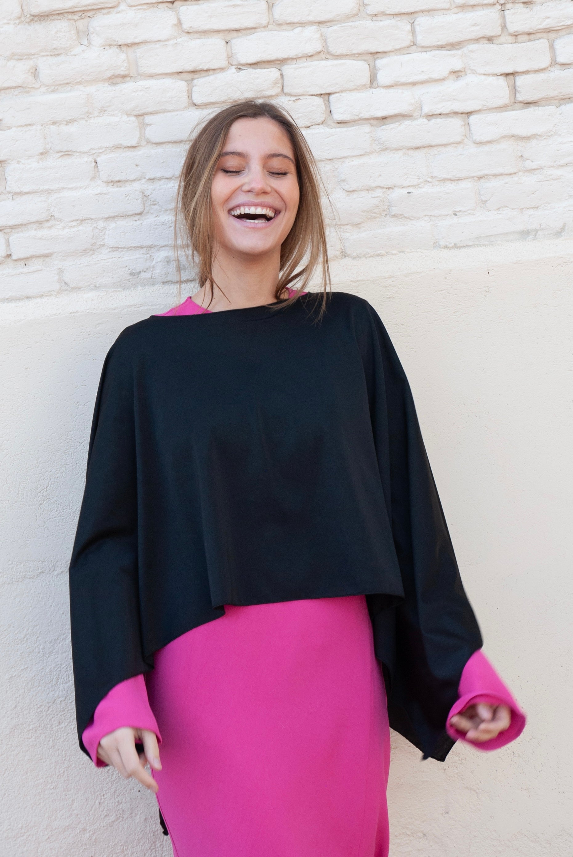 Capa punto de seda Negra