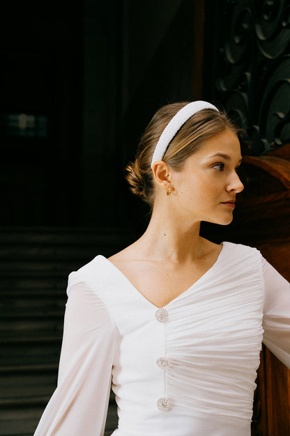 Diadema Florecitas blancas