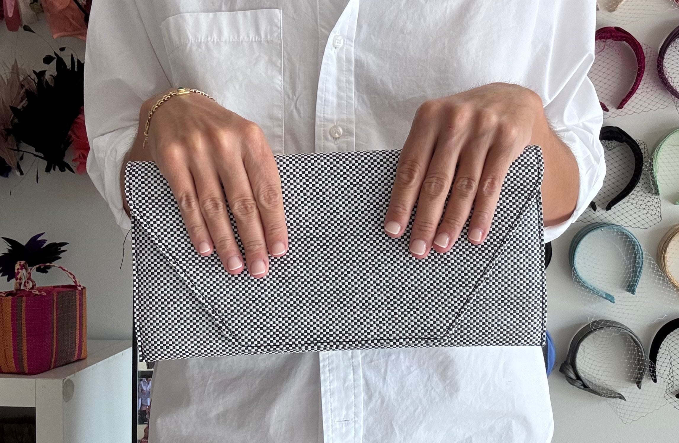 Fun black and white bag