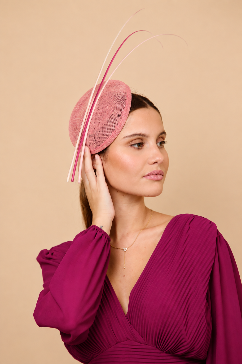 Tocado Mel rosa