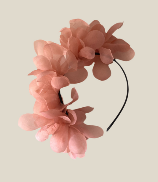 Diadema Halfpetalines melocotón