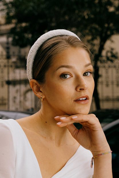 Diadema Bordados blanca