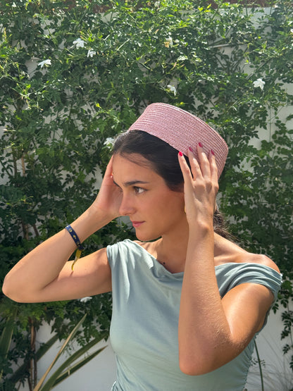 Casquete Celia rosa