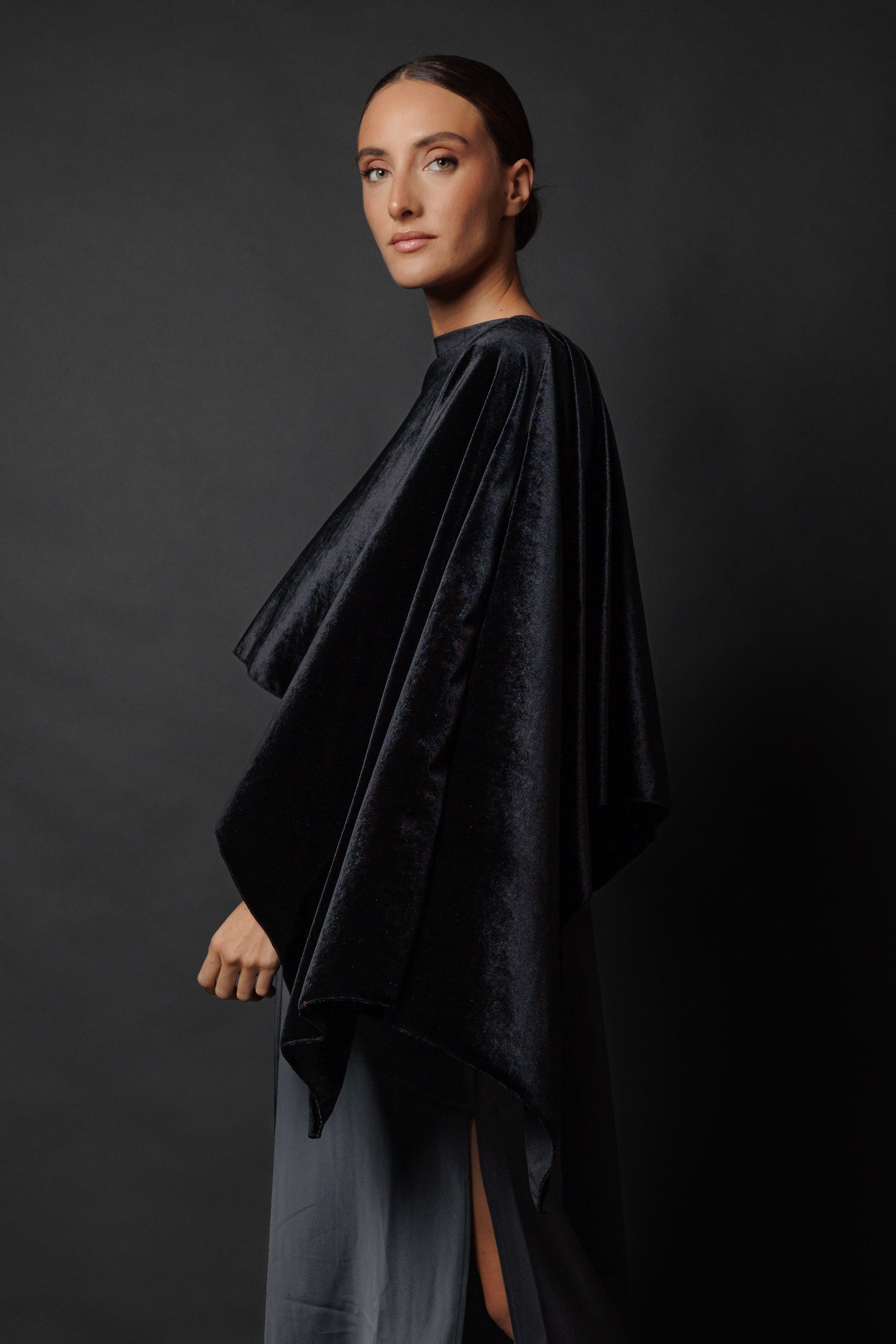 Capa de terciopelo Negra