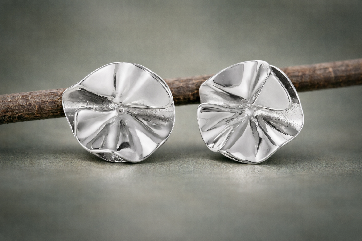 Pendientes Alhelí plata