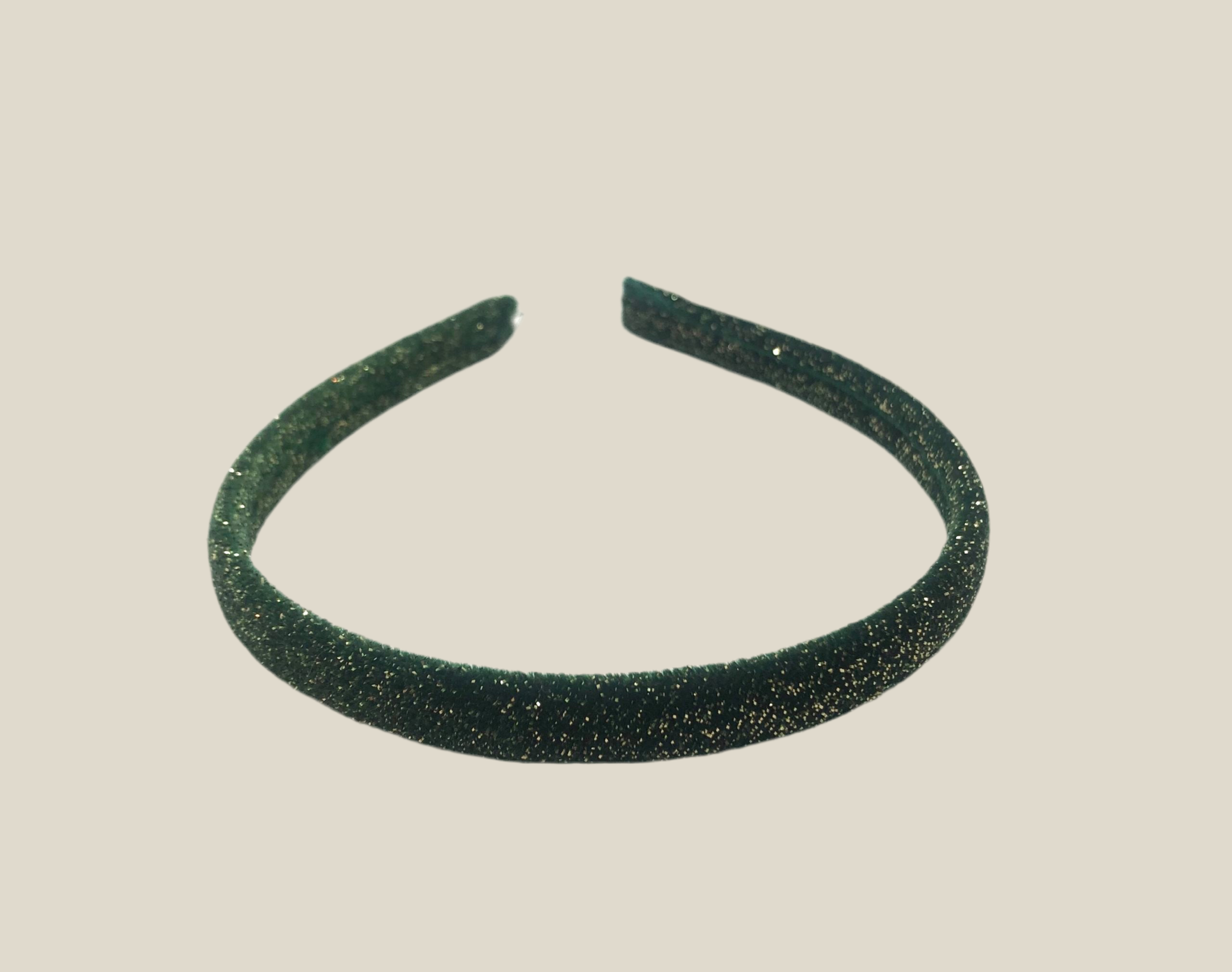 Carolina petite green glitter headband