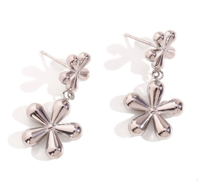 Pendientes Blumen plata