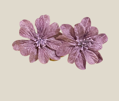 Pendientes Corola lila