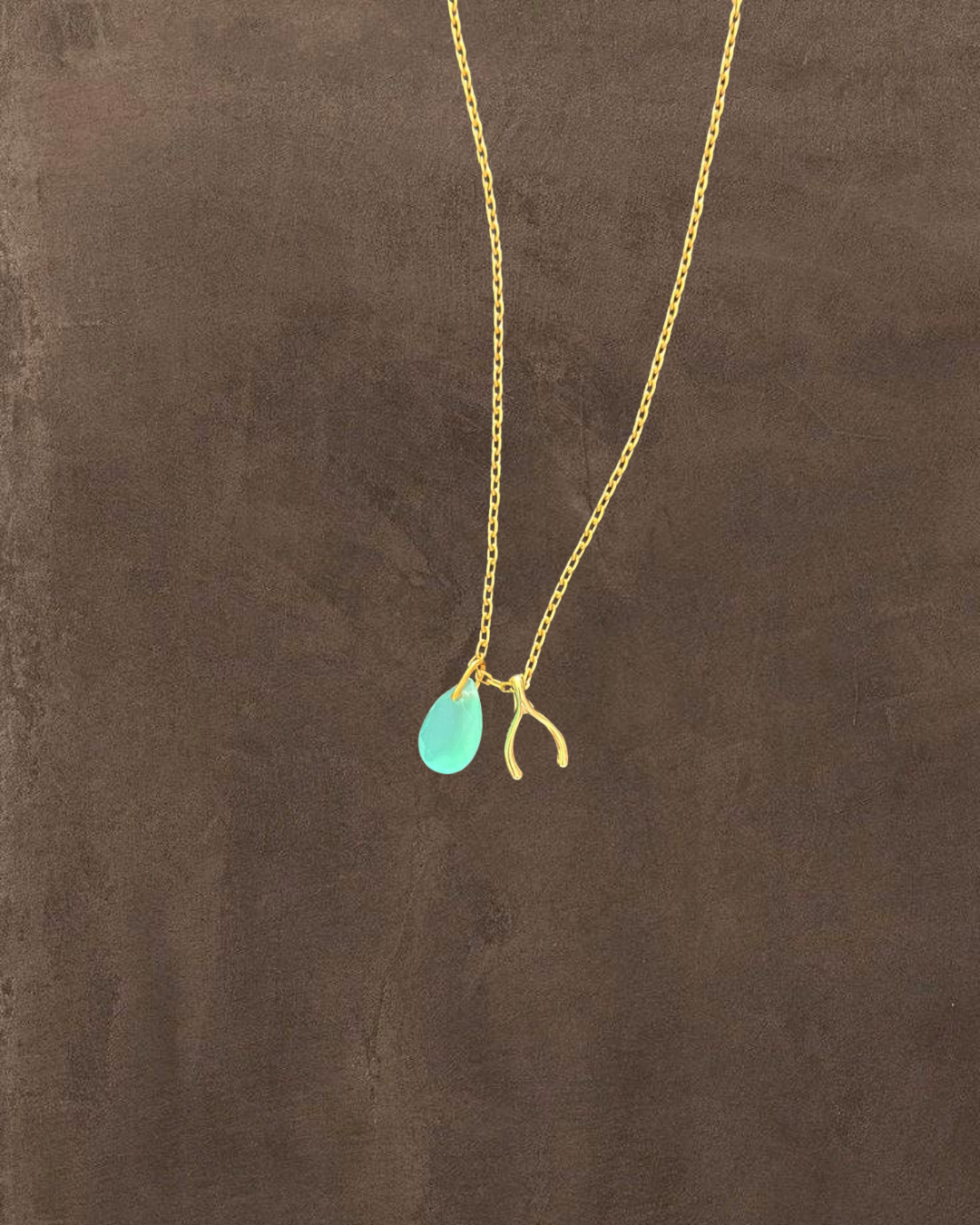 Colgante Wish Bone azul