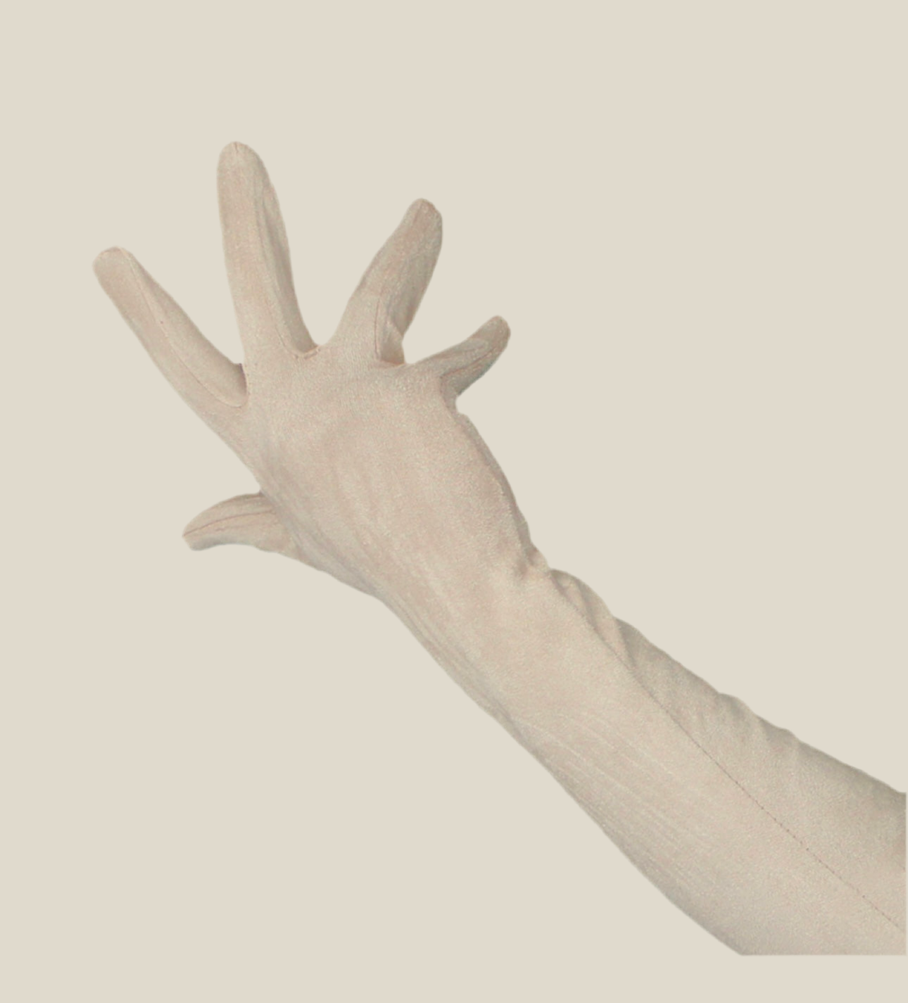 Guantes largos Beige