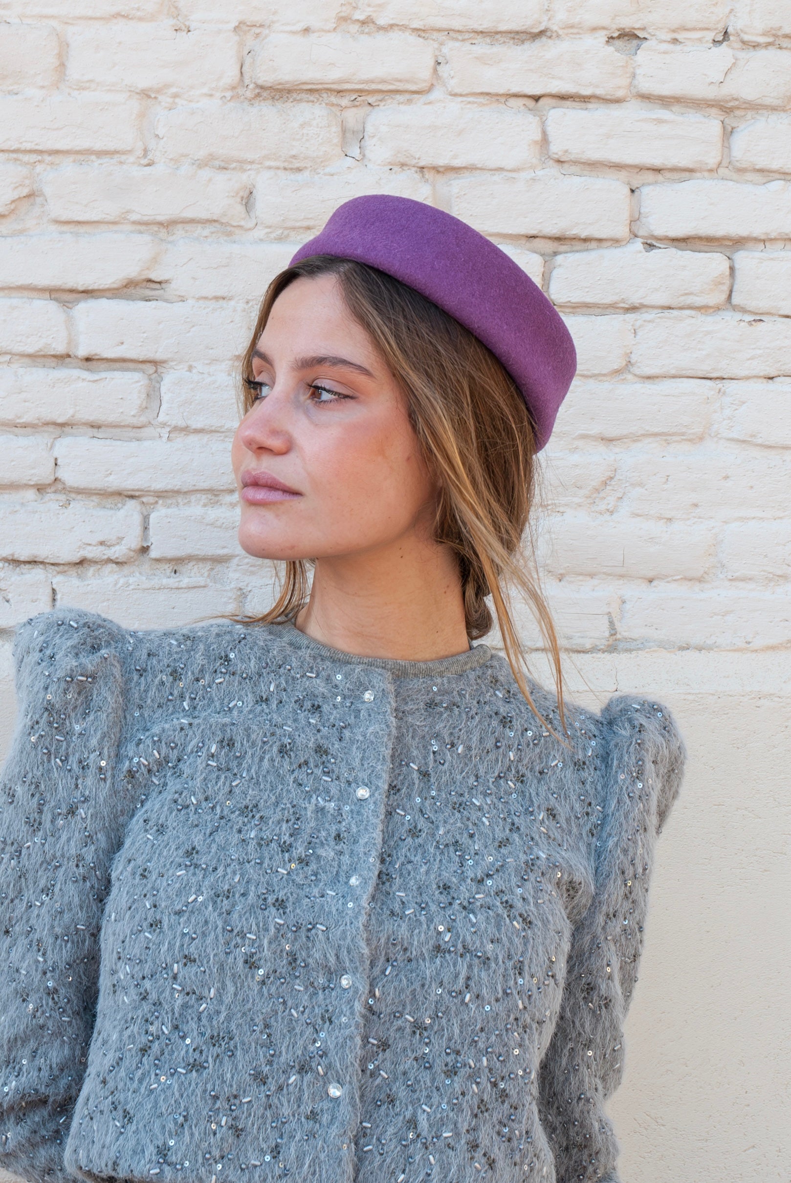 Tocado Casquete Jackie mini rosa