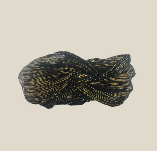Baroness black and gold headband