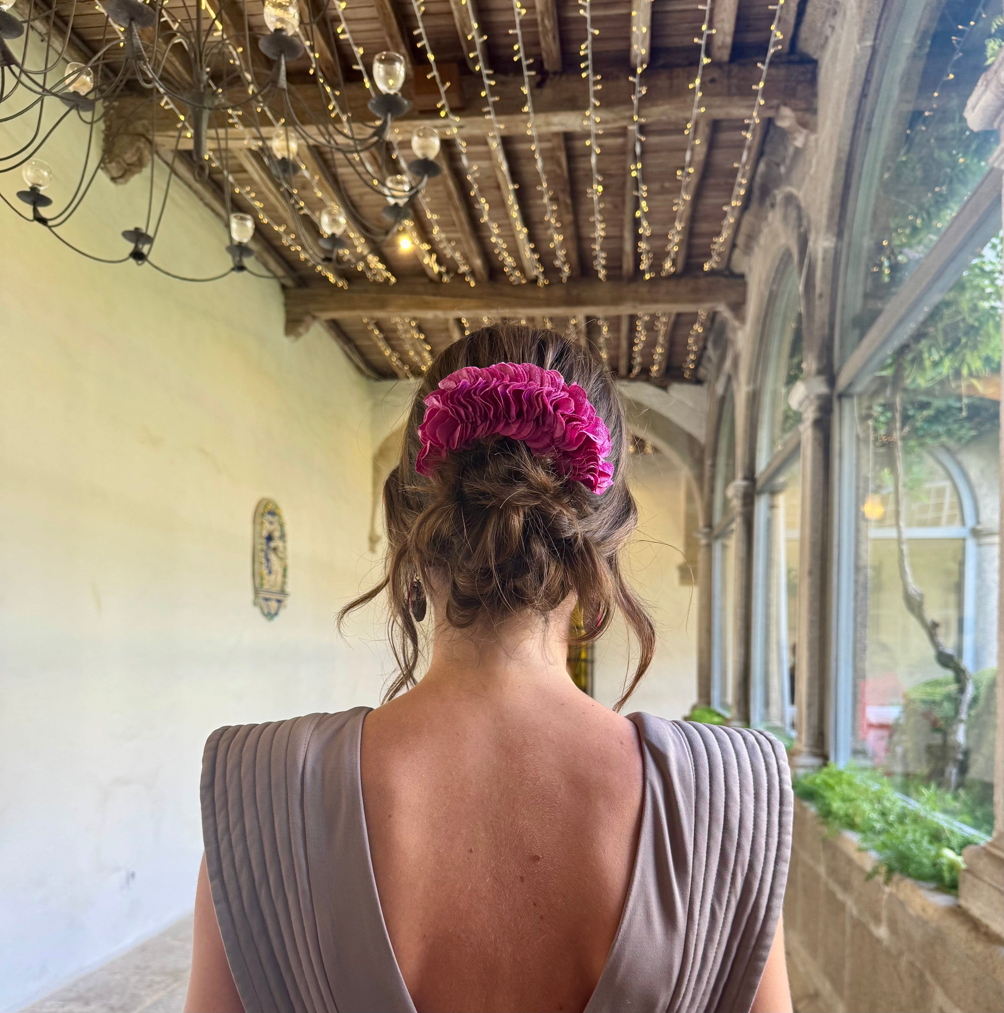 Tocado Hortensias Buganvilla