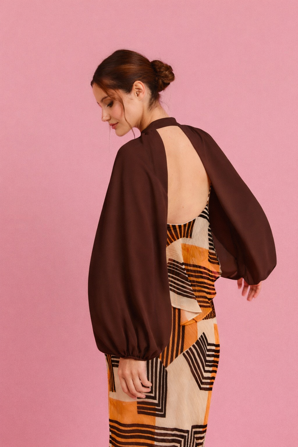 Mangas de crepe Chocolate