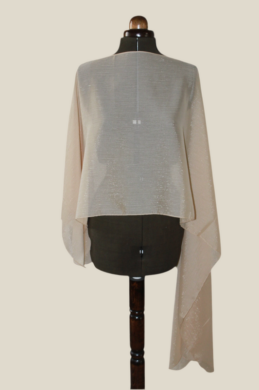 Capa beige con brillo