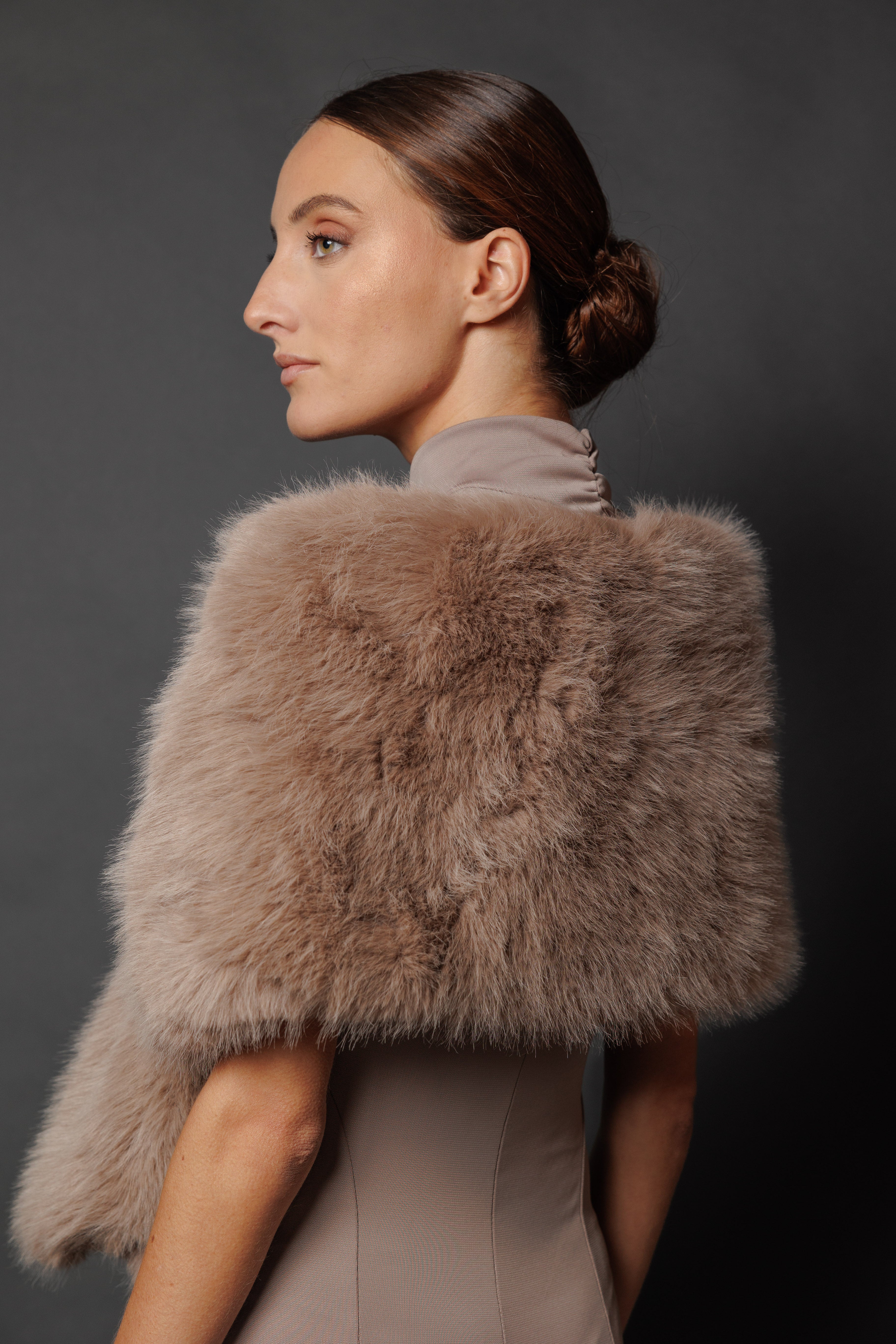 Estola de pelo Marrón