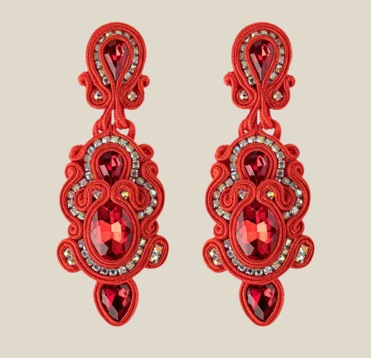 Pendientes Giralda rojos
