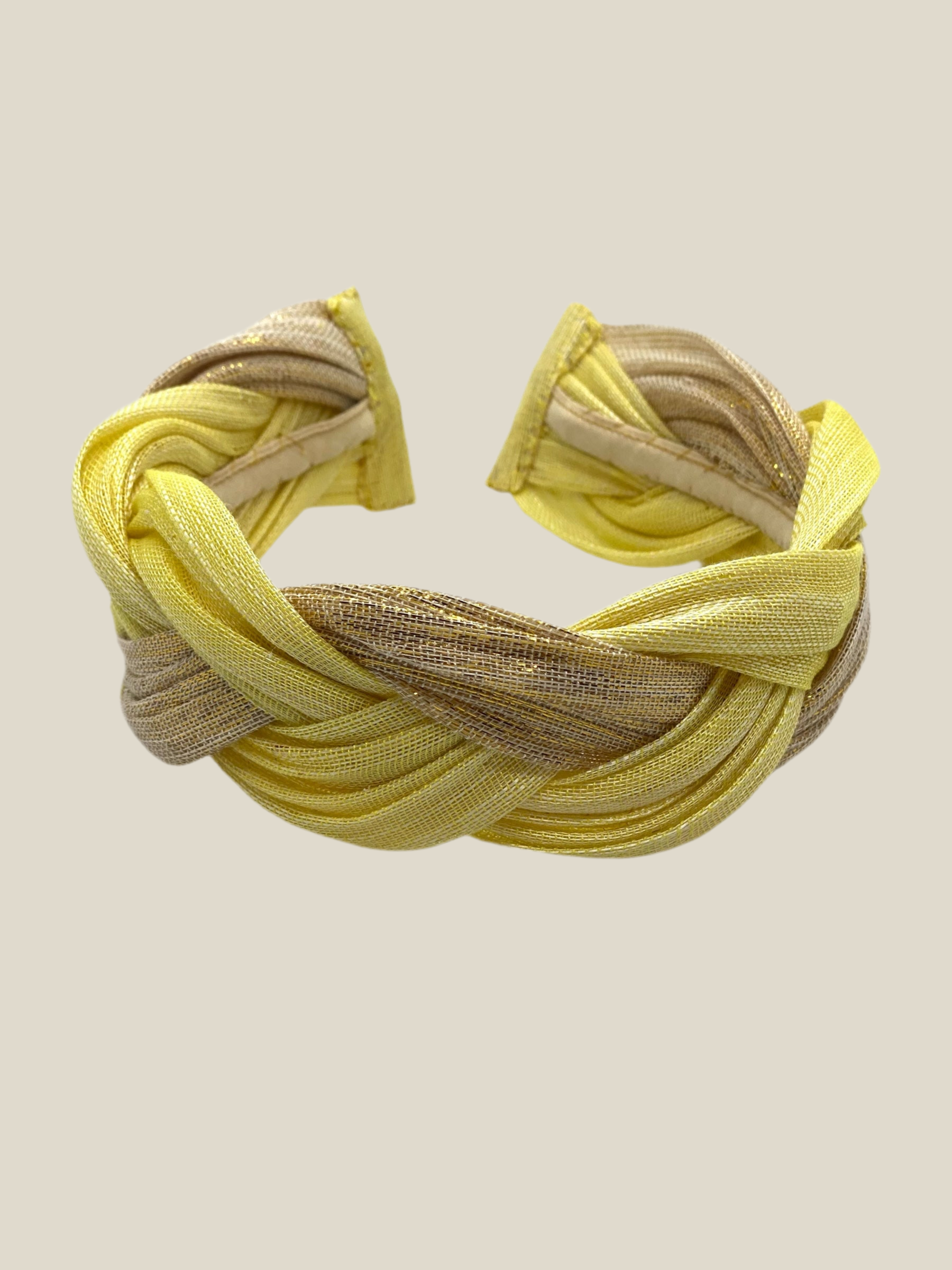 Diadema Infanta amarilla y dorada