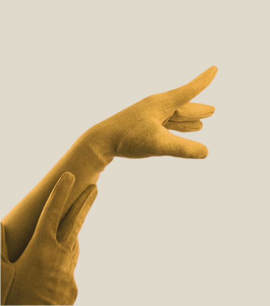 Guantes largos Mostaza