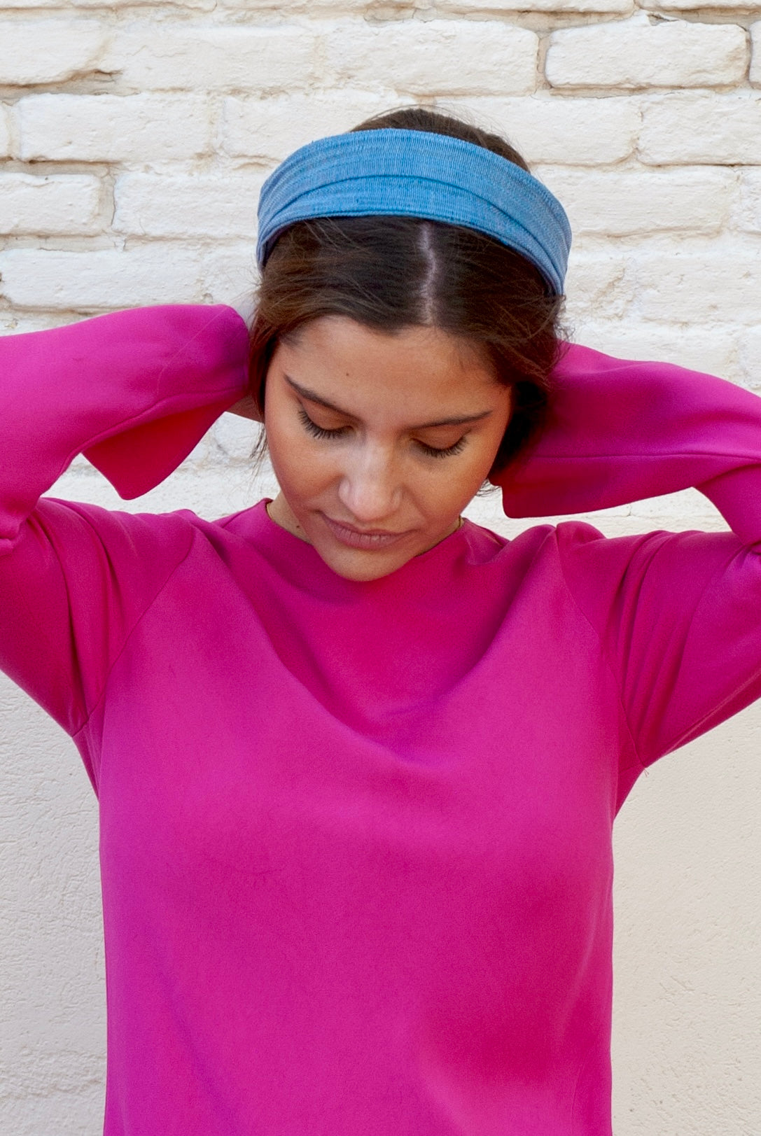 Diadema Duquesa azul cian