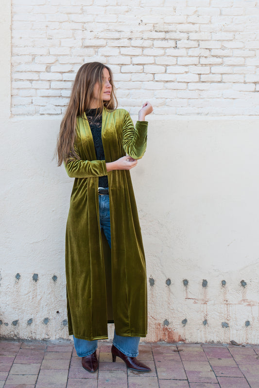 Abrigo liso de terciopelo Lima