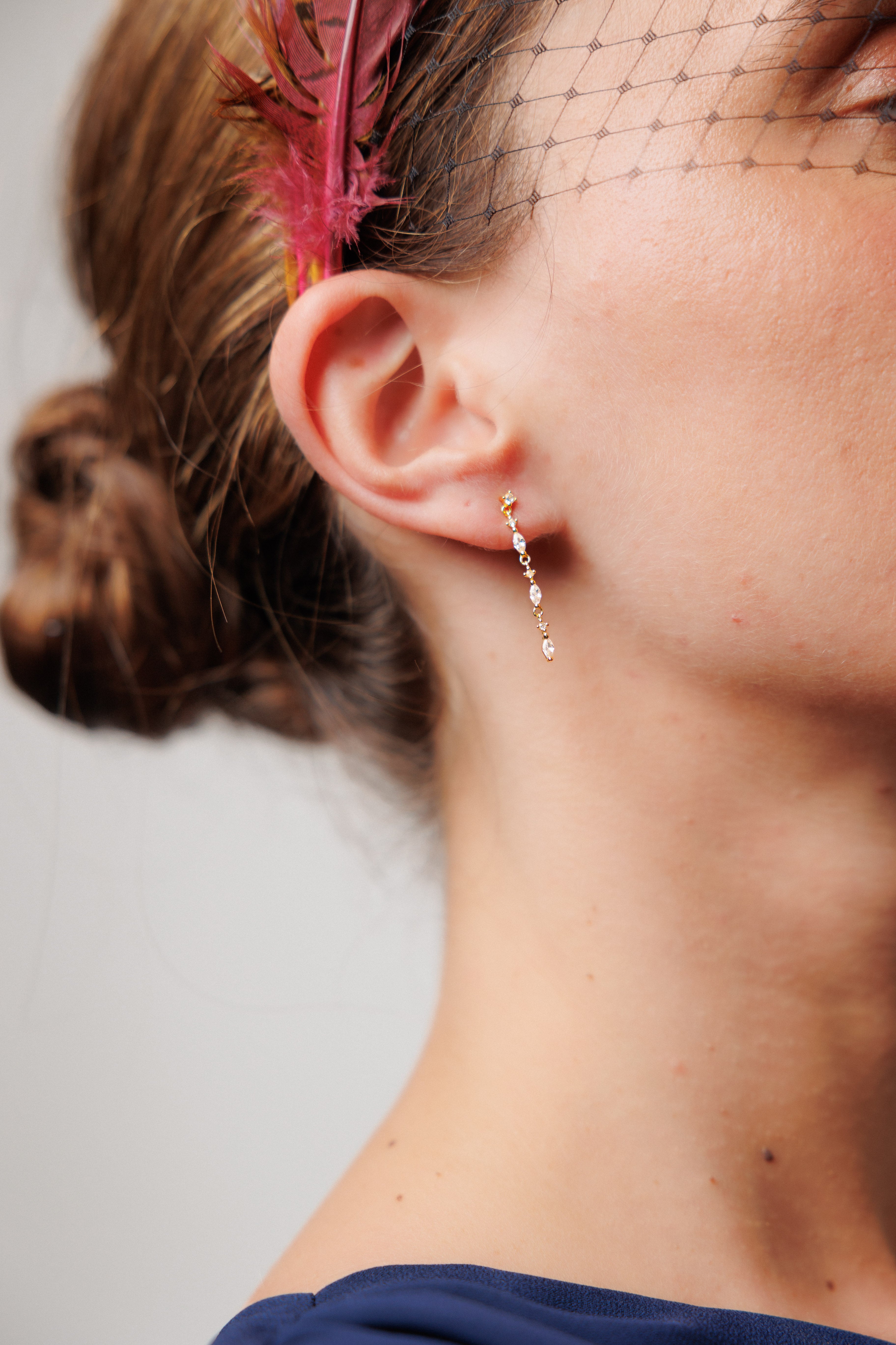 Pendientes Lágrima azul