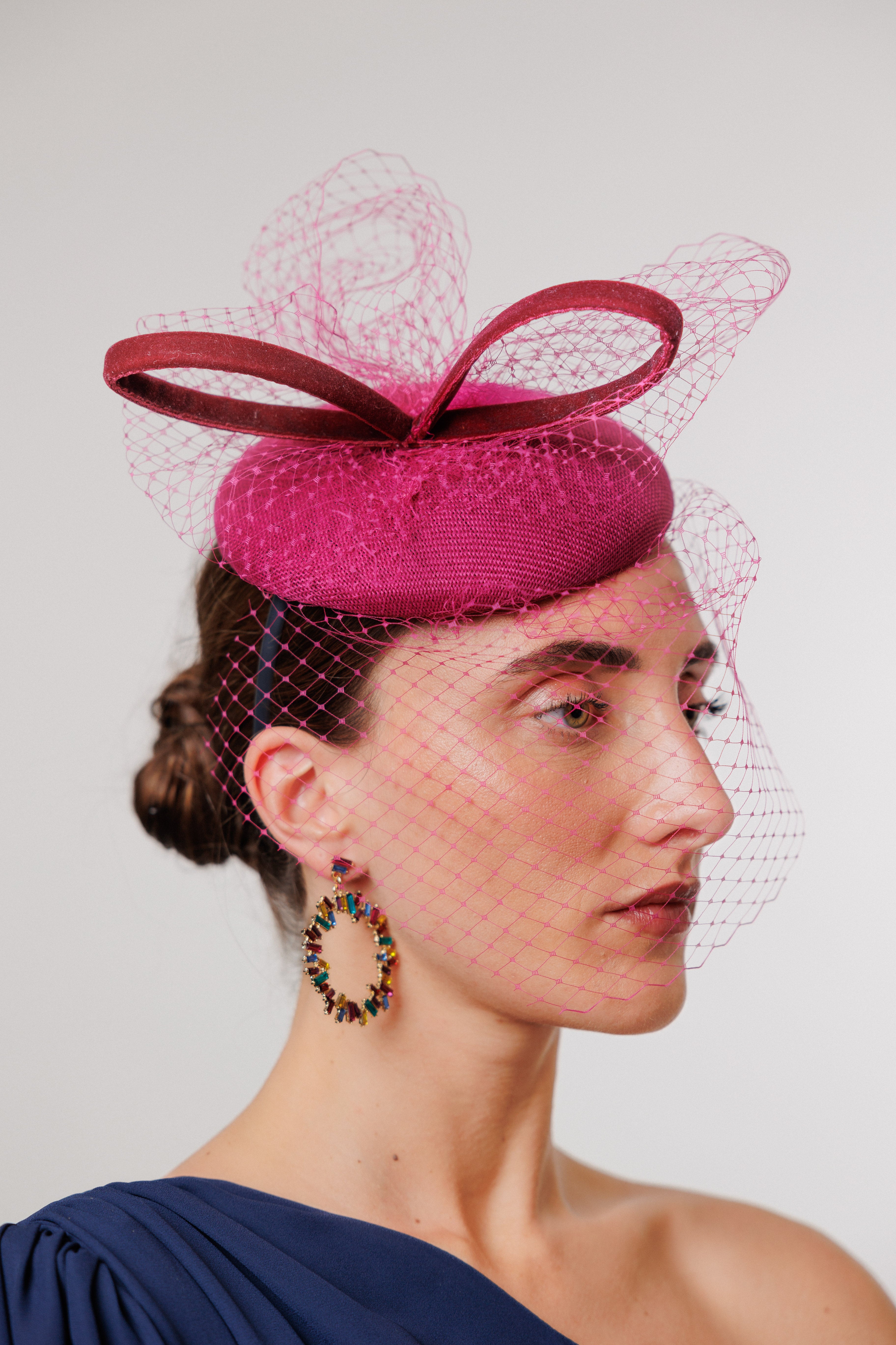 Tocado Mariela buganvilla