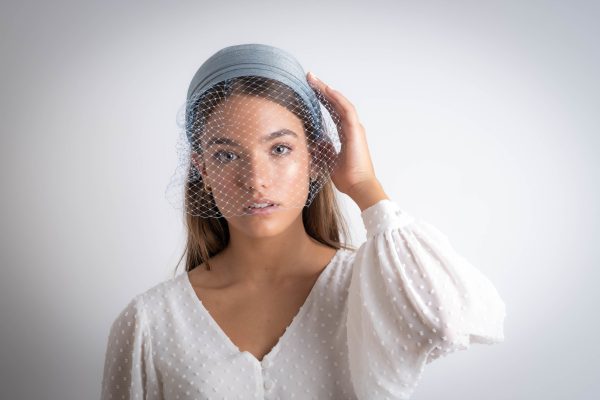 Baby blue duchess headband