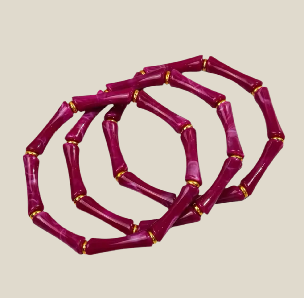 Pulsera Puzzle granate