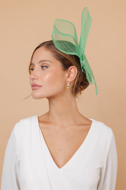 Tocado Pleat verde