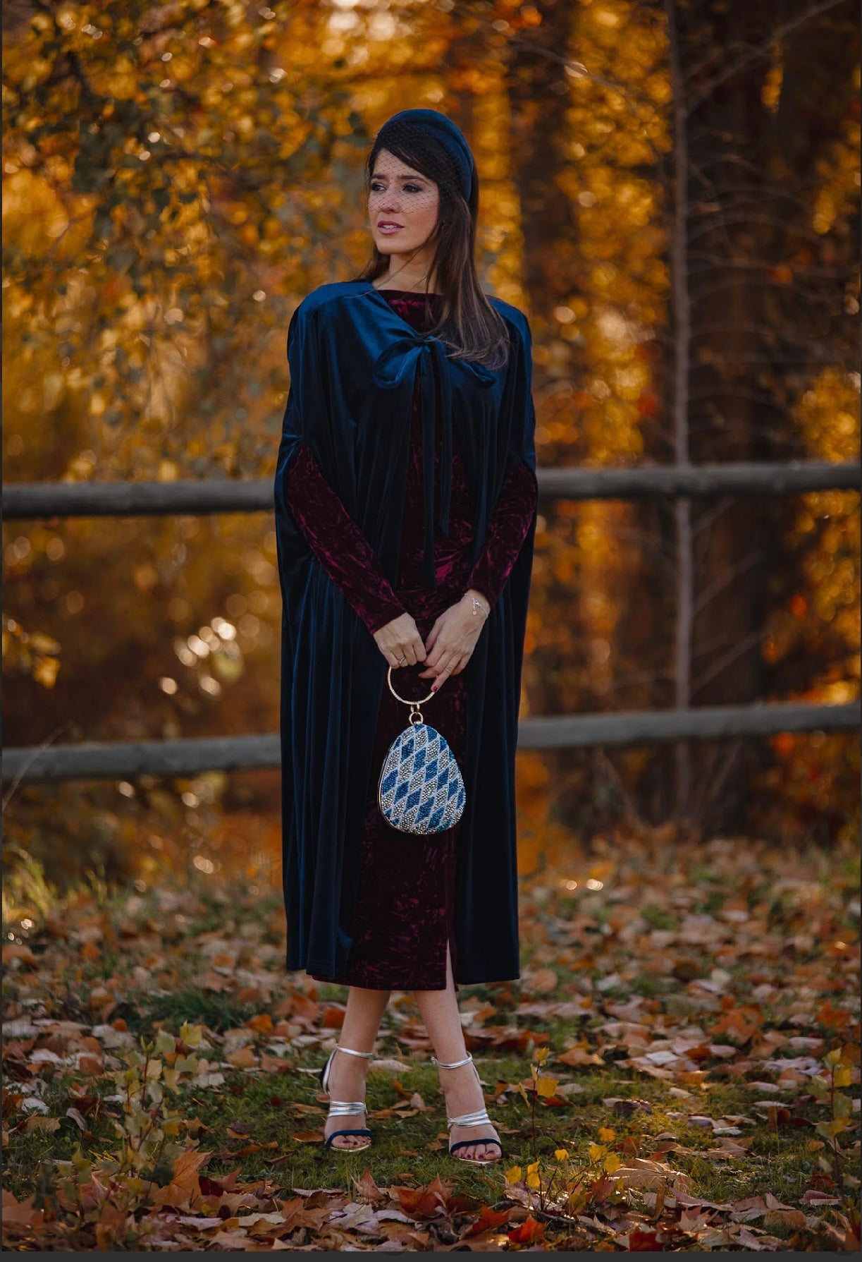 Capa de terciopelo Azul Marino