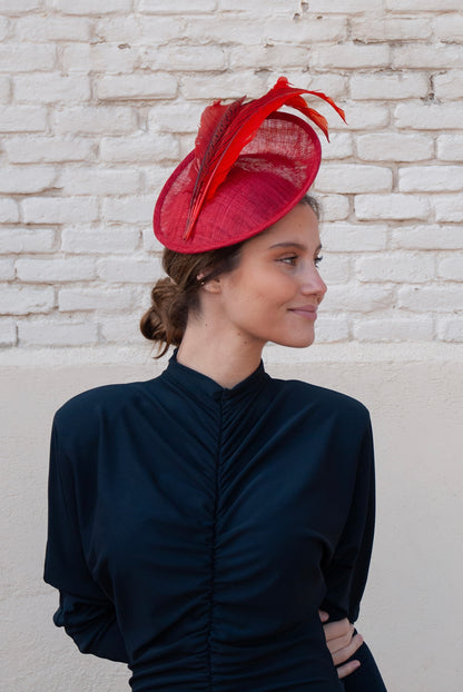 Tocado Isolde rojo