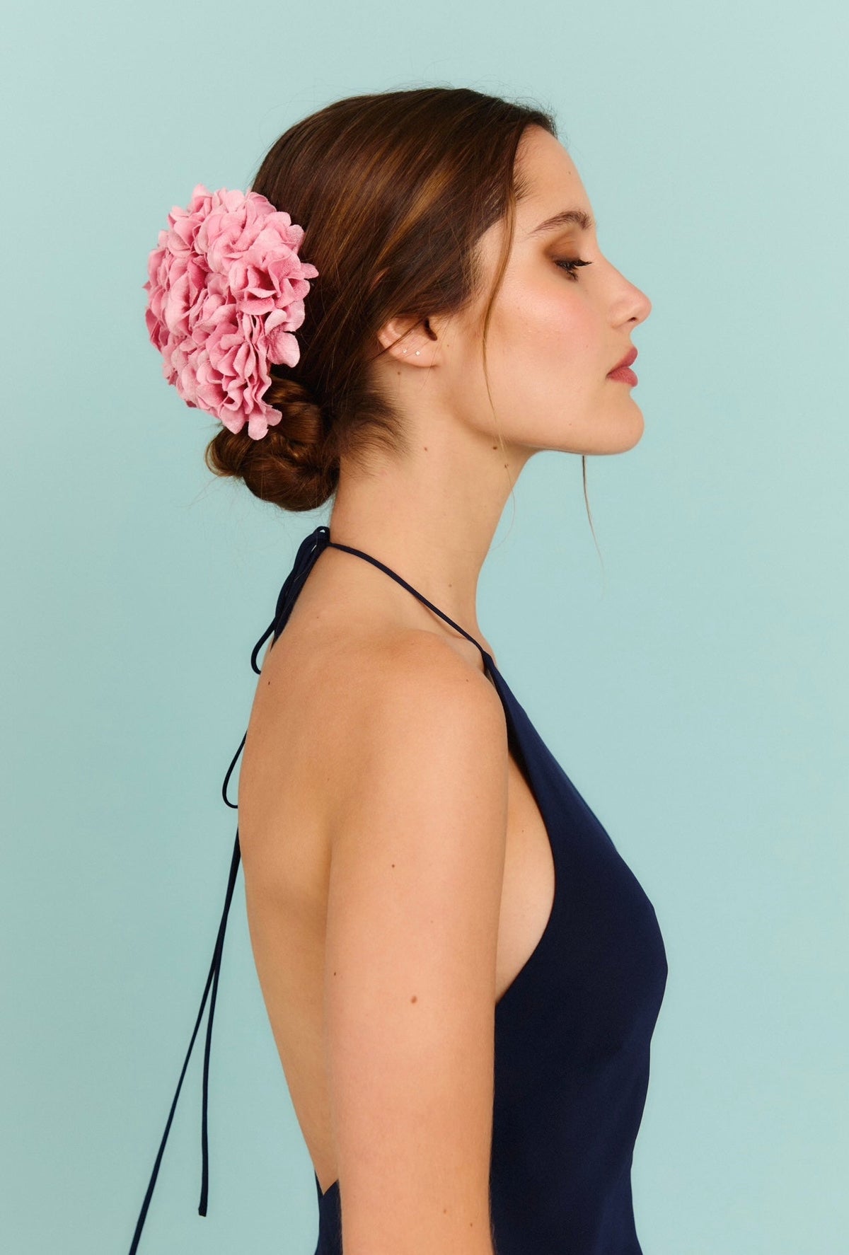 Athina mini pink fascinator