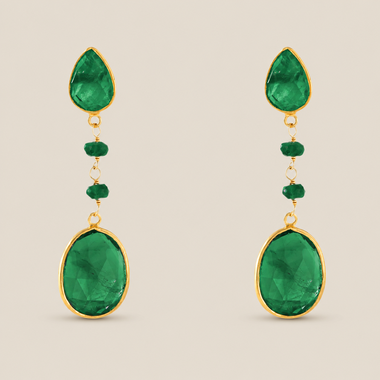 Pendientes Peñubia verde