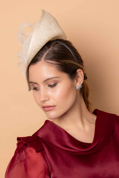 Brianda beige headdress