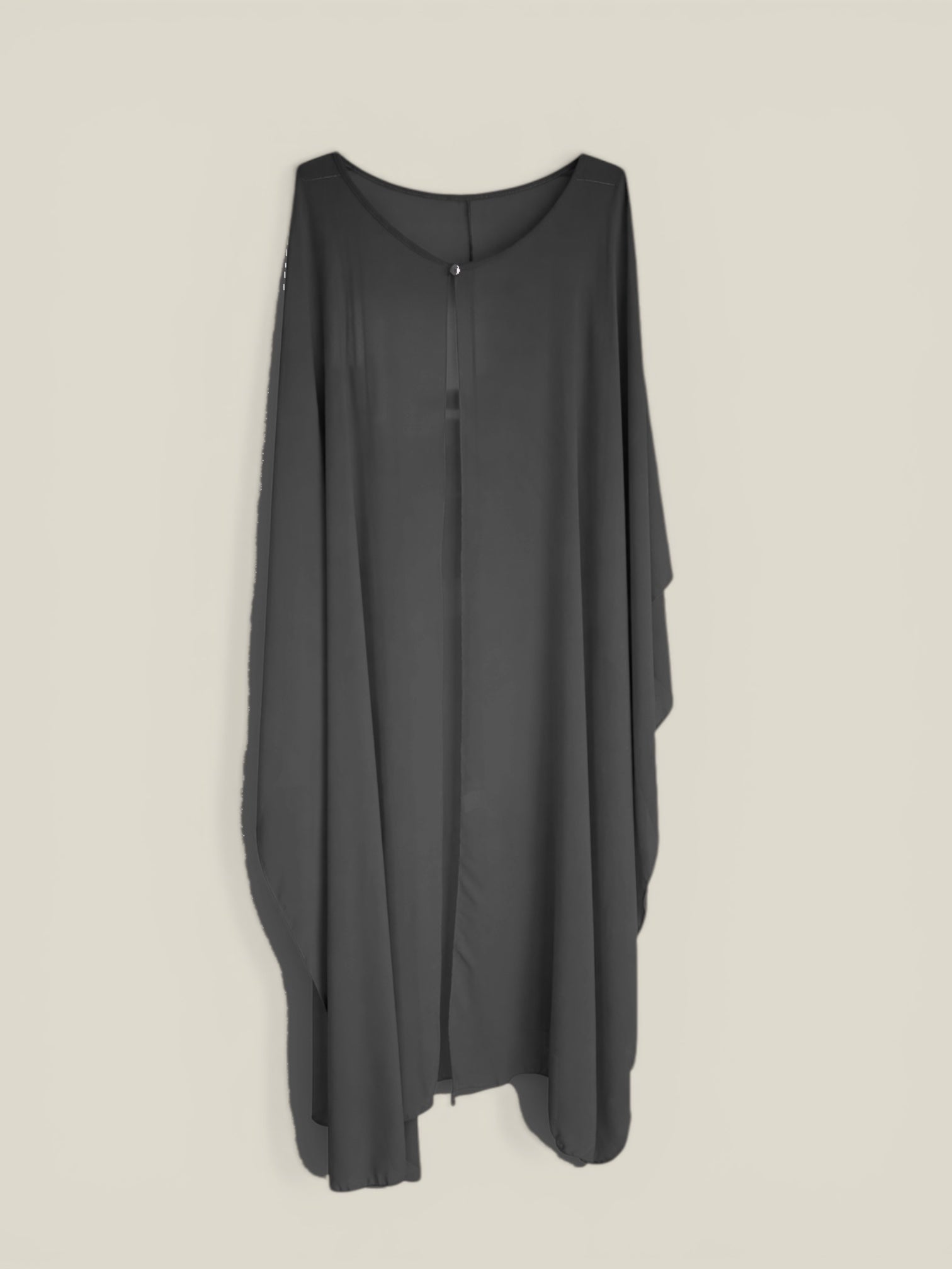 Capa de crepe larga negra