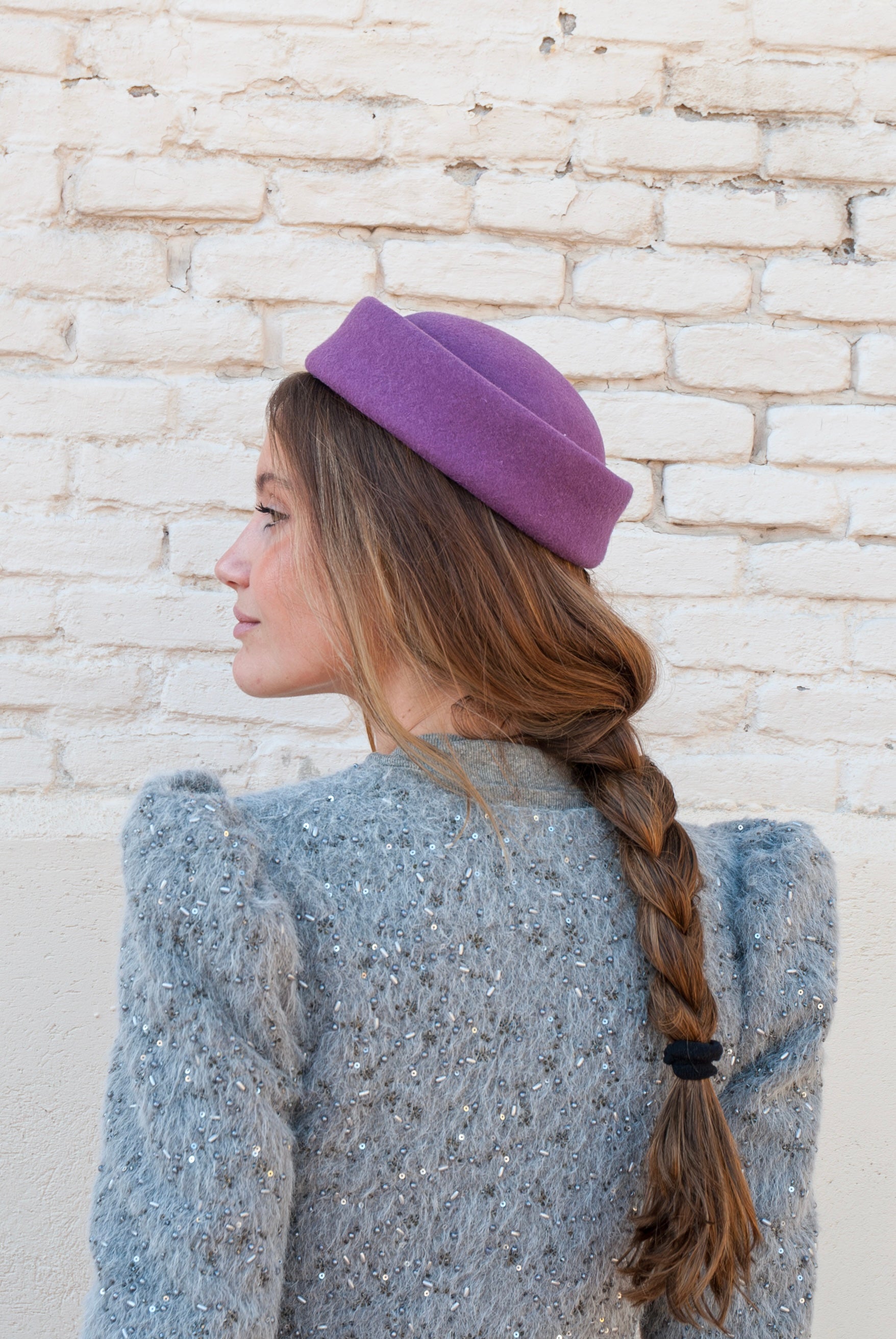 Tocado Casquete Jackie mini rosa