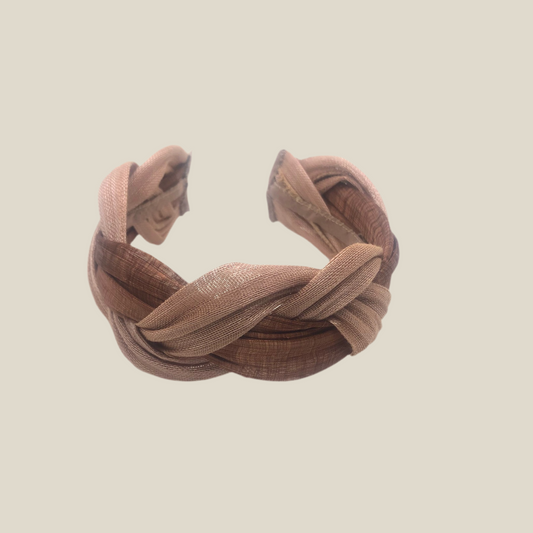 Diadema Infanta nude y marrón
