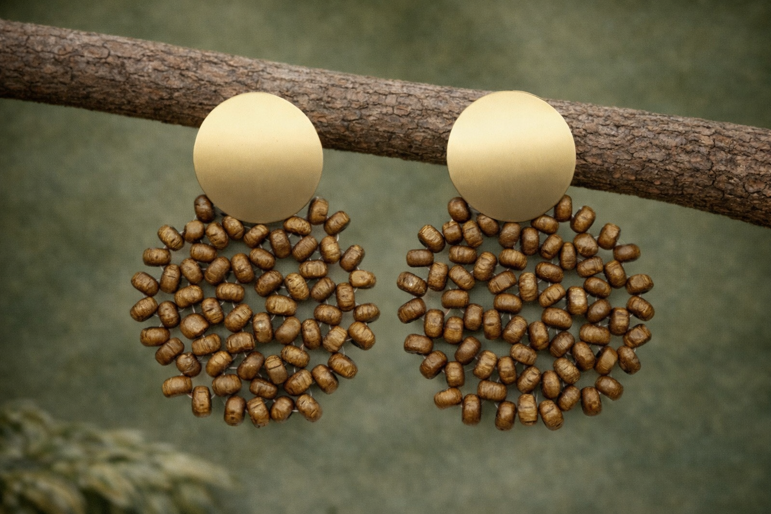 Pendientes Colmena oscuros