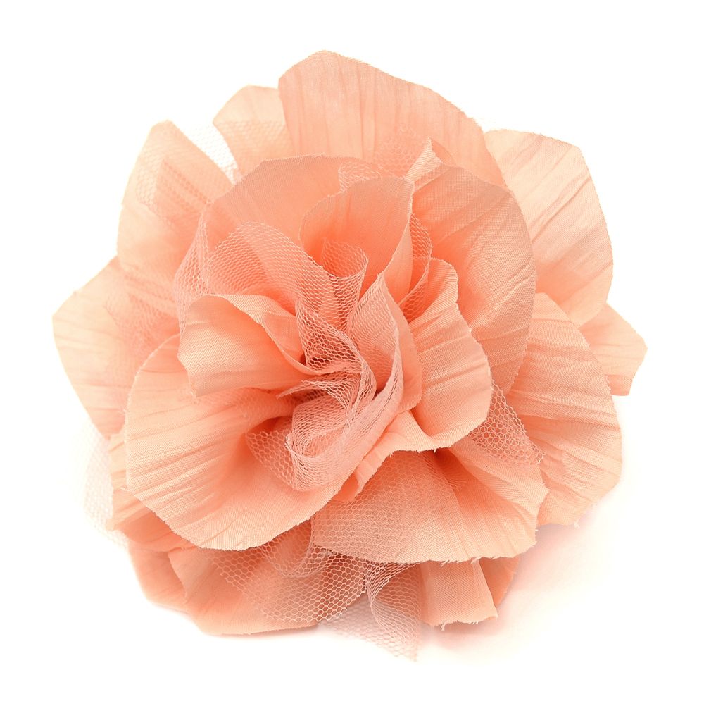 Salmon Tulle Flower