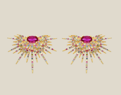 Pink King Earrings