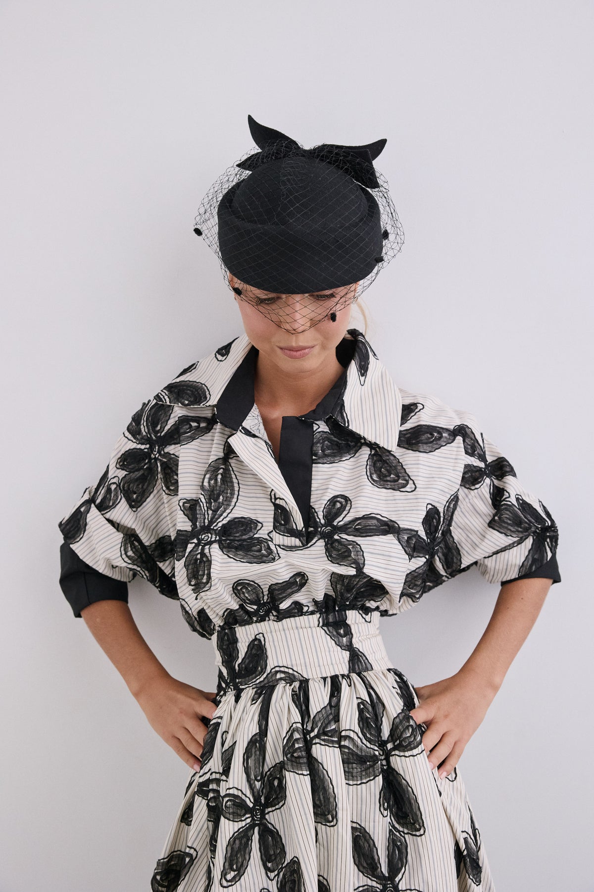 Tocado Casquete Nadiuska Negro