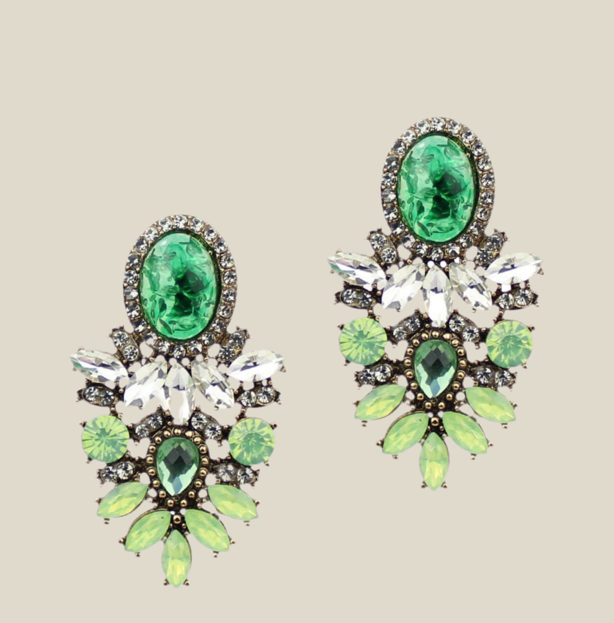 Pendientes Elviria verde