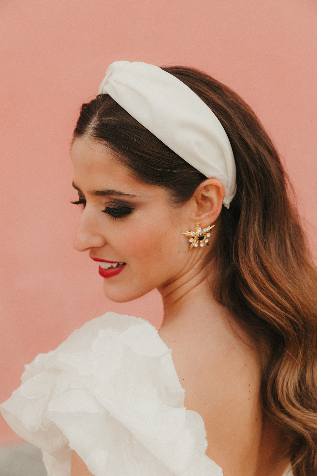 White Baroness Crepe Headband