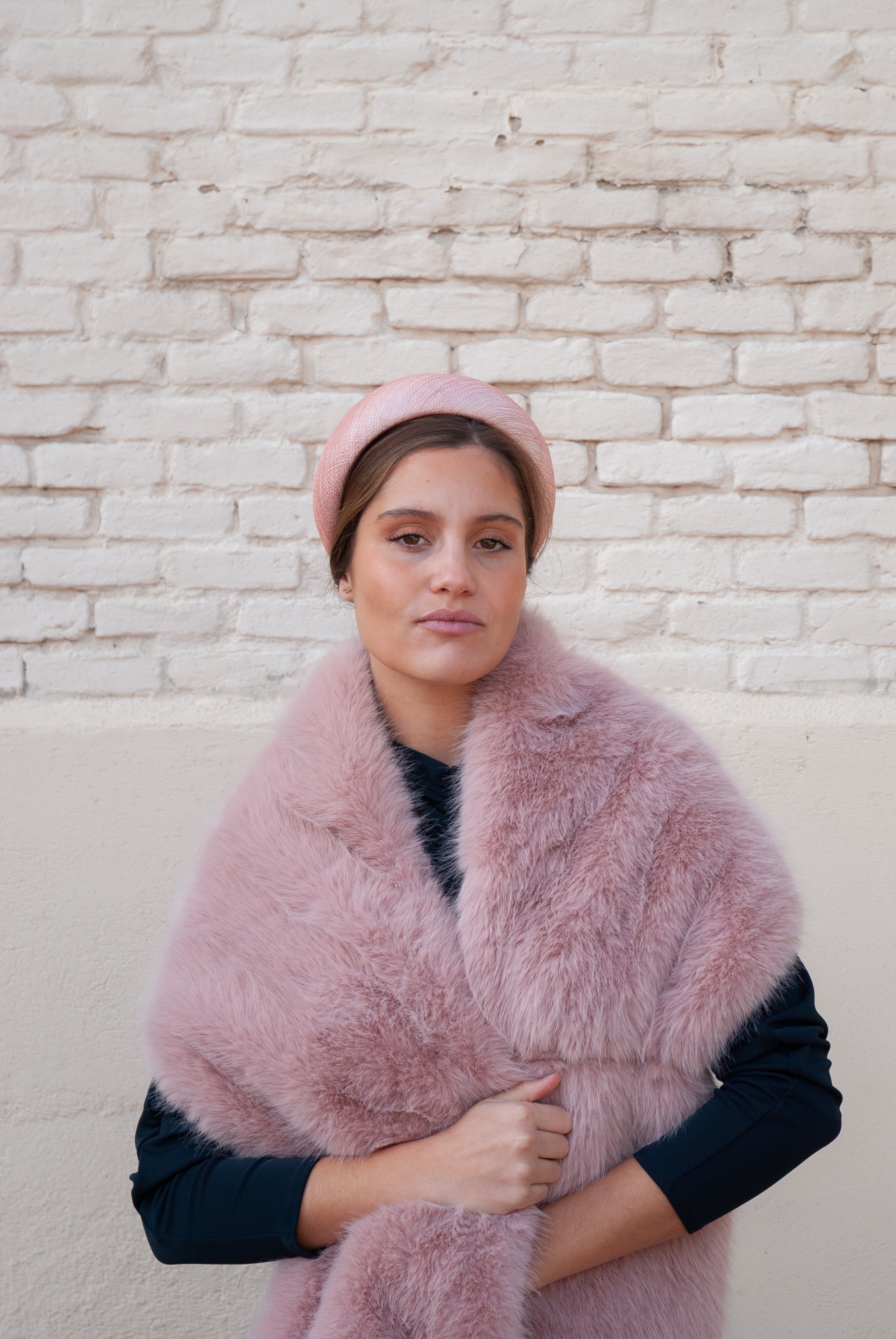 Diadema Roca de sinamay nude